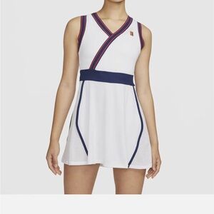White and Navy Tennis Dress